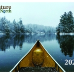 2020 Calendar Cover, snowy paddle by Fred Nentwick